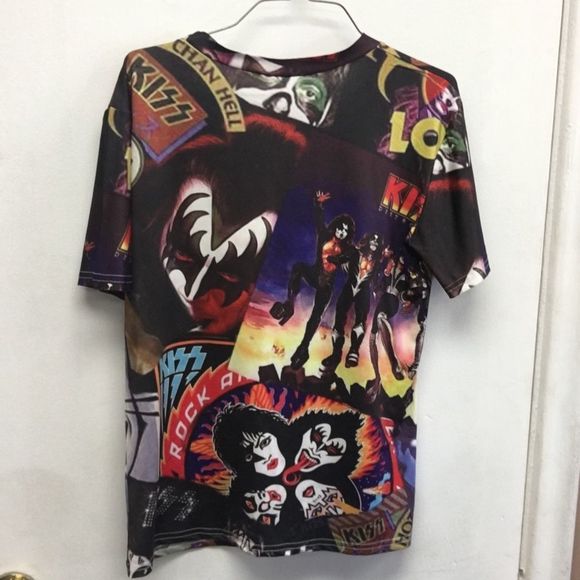 Kiss AOP All Over Print Double Sided Mens Graphic T-Shirt size Medium - Picture 6 of 7